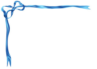 ダークブルーの飾りリボン