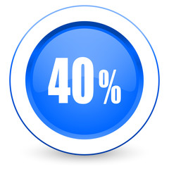 40 percent icon sale sign