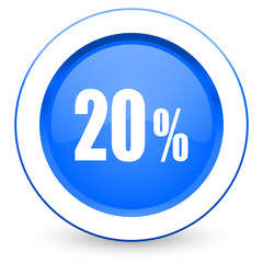 20 percent icon sale sign