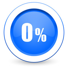 0 percent icon sale sign
