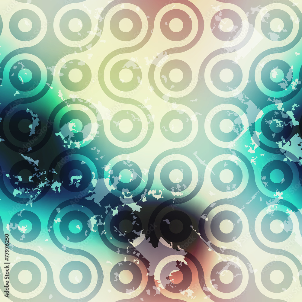 Poster retro pattern of connected balls
