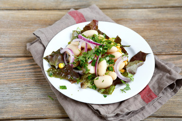 Vegetable salad in a plate