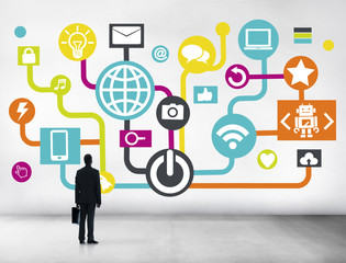 Global Communications Social Networking Business Online Concept