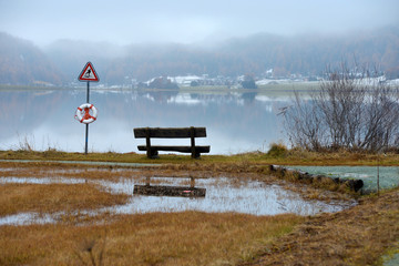 bench by the lake