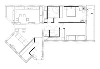 drawing, the plan of house