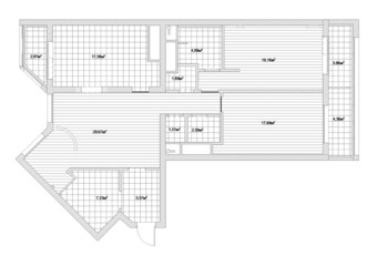 draft plan of floor coverings of the apartment