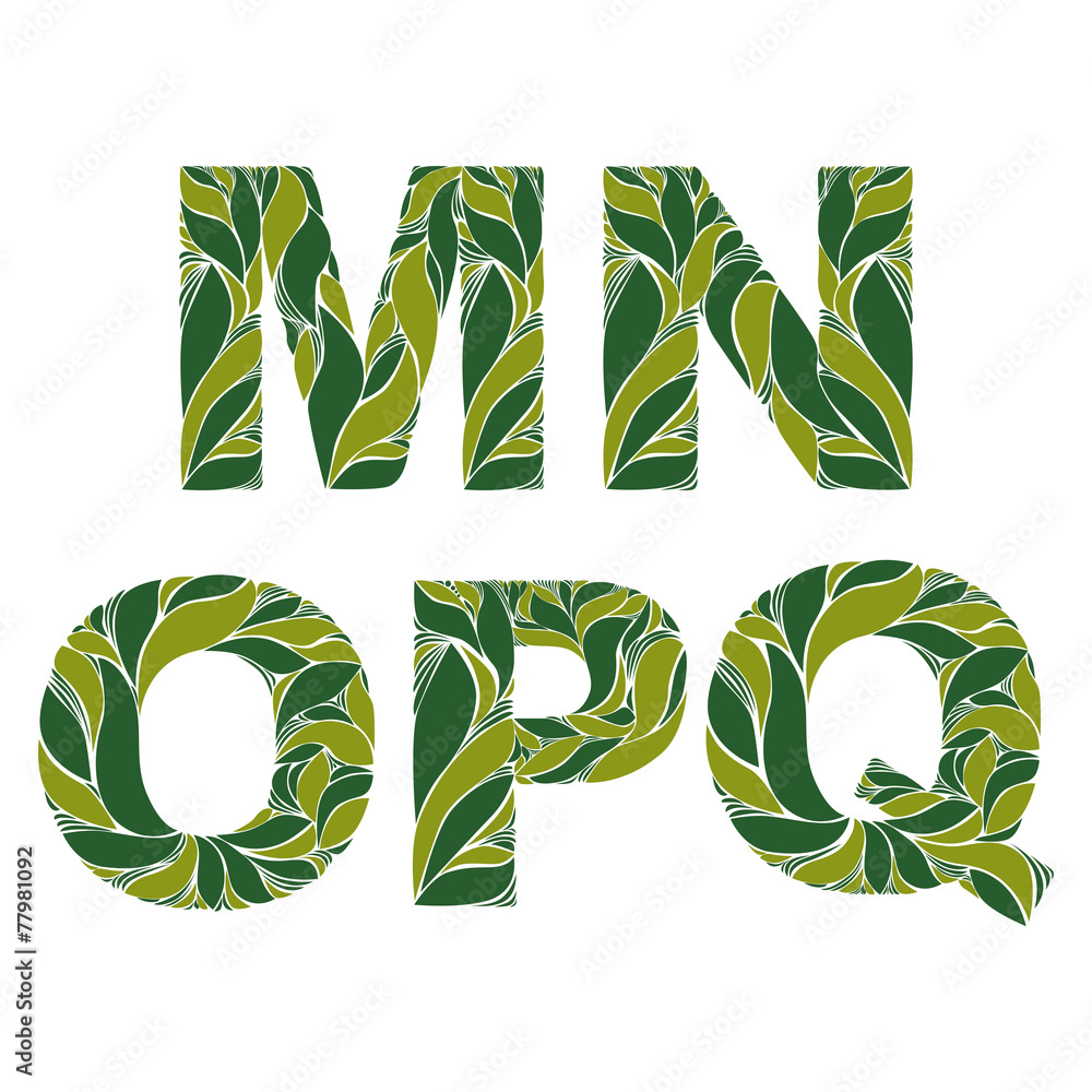 Poster beautiful typescript with natural spring pattern created from gr