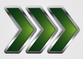 Abstract big metal arrow