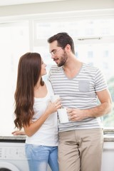 Young couple having coffee together