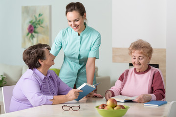 Nurse working in residential home