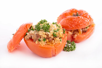 baked tomato isolated
