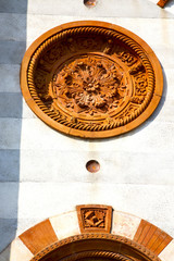 rose window  italy  lombardy     in  the mercallo old   church