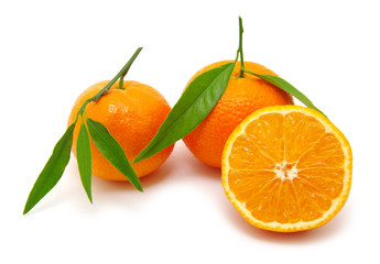 mandarin on white
