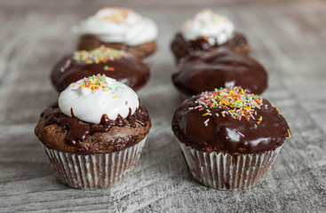 Homemade chocolate muffins