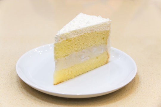 Fresh Piece Of Coconut Cream Cake