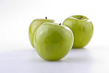 green apples isolated