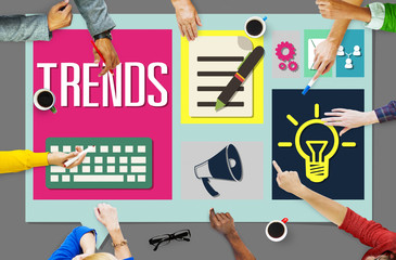 Media Hot Trendy Latest Modern Content Concept