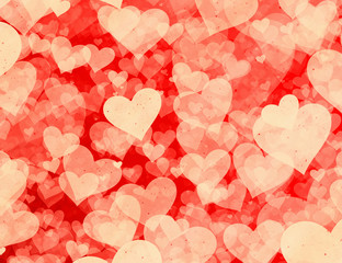 red hearts backgrounds of Love symbol
