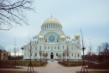 cathedral of St. Nicholas in town Kronshtadt, Russia