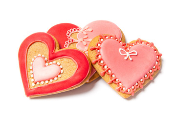 Valentines Gingerbreads - Stock Photo