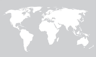 Fototapeta na wymiar World map countries white outline gray EPS10 vector