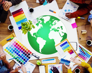 Green Business Environment Global Conservation Concept