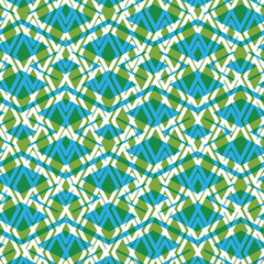 Fototapeta premium Geometric symmetric lined seamless pattern, colorful vector endl