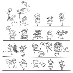 hand drawing Chinese New Year cartoon character