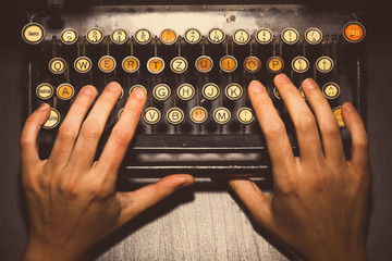Vintage typewriter keyboard