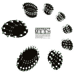 Abstract mesh vector illustration, template for technology theme