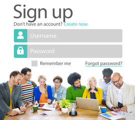 Sign Up Register Online Internet Web Concept
