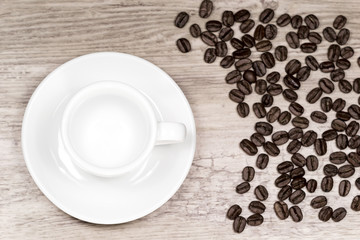 Obraz na płótnie Canvas Clean espresso cup on a table