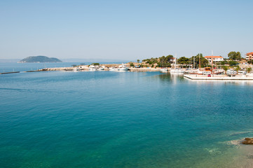 Naklejka na ściany i meble small coastal town of Greek