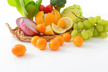 新鮮な果物と野菜