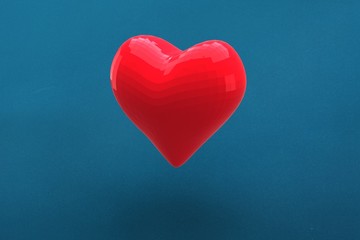 Red heart shaped balloon