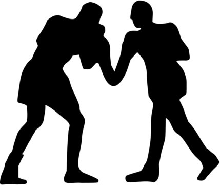 Boxing Fight Silhouette