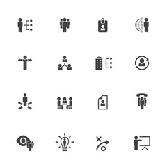 Human resource, management icons