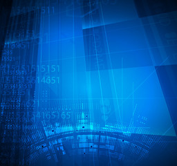 abstract technology background Business & development direction