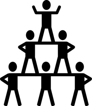 Cheerleader Pyramid Pictogram