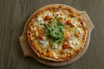 Pizza on the board