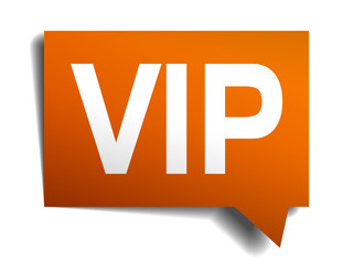 Fototapeta premium vip orange speech bubble isolated on white