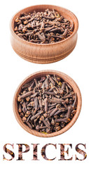 cloves in a wooden bowl