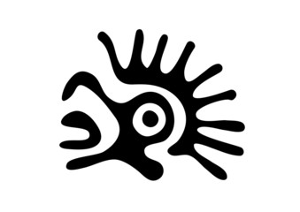 Black head monster, vector