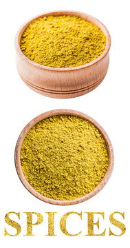 hops-suneli in a wooden bowl