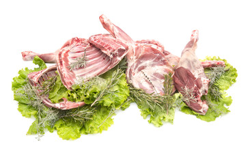 pieces of lamb