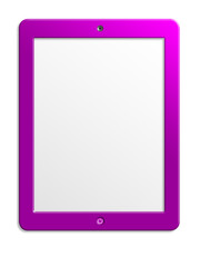 Illustration of omputer tablet with blank screen