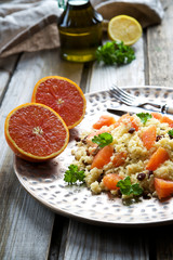 Couscous with orange and raisins