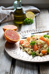 Couscous with orange and raisins