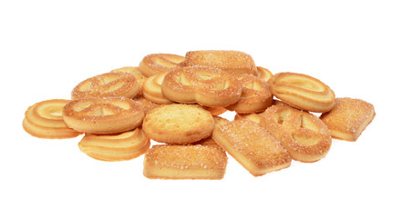 butter cookies,homemade biscuits, isolated