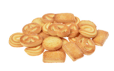 butter cookies,homemade biscuits, isolated
